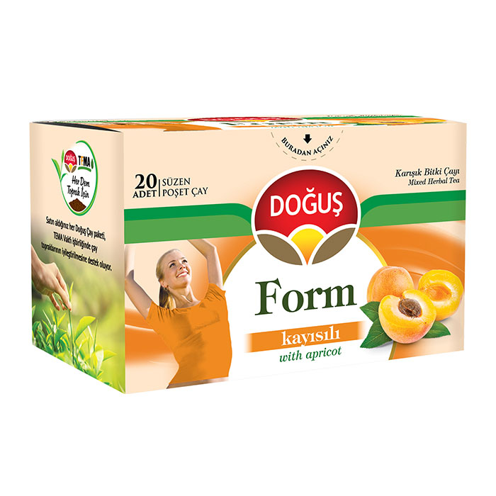 دمنوش لاغری زردآلو دوغوش 20 عددی Dogus