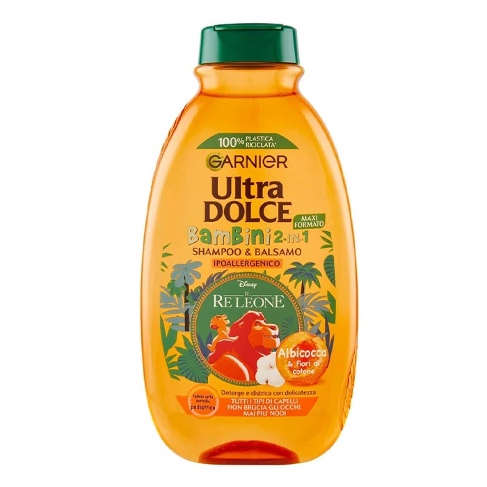 شامپو كودكان سر و بدن گارنير رايحه زردآلو و گل پنبه حجم 300 ميل