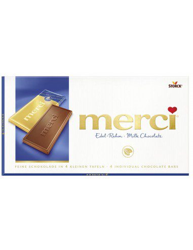 4014400914245 شکلات تخته ای شیری مرسی 100 گرمی Merci Milk Chocolate Bar - Image 1