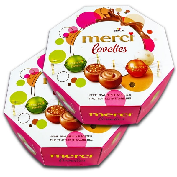 merci.185g-min ترافل کادویی 5 طعم با روکش شکلات لاولیز مرسی 185 گرم - merci - Image 1