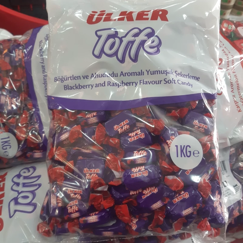 تمشک تافی با طعم توت سیاه و تشمک اولکر 1000 گرمی - Image 1