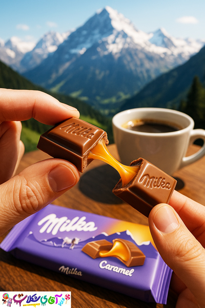 کارامل شکلات تخته ای کارامل میلکا 100 گرم MILKA - Image 1